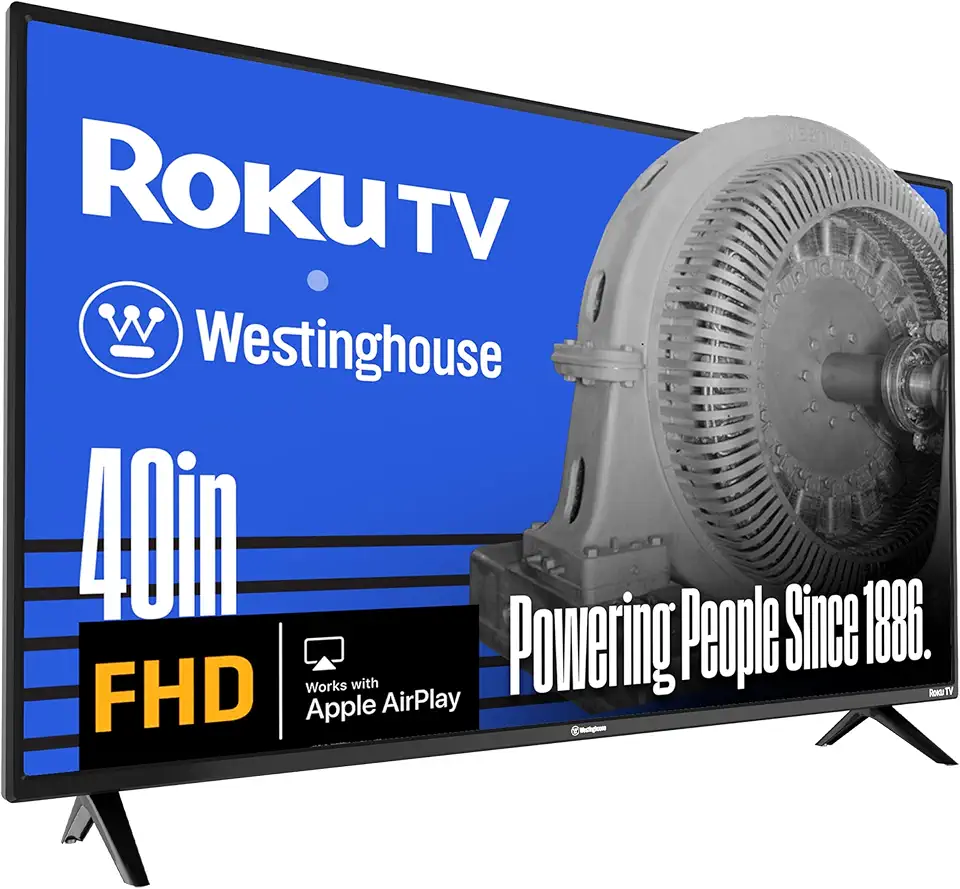 Westinghouse Roku TV - 40 polegadas inteligente, LED 1080p Full HD com conectividade Wi-Fi e aplicativo móvel, tela plana compatível com Apple Home Kit, Alexa e Google Assistant