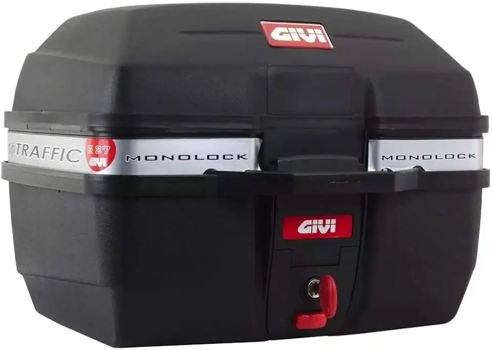 Baú Bauleto Moto 27 L Givi E27m Monolock Traffic Preto
