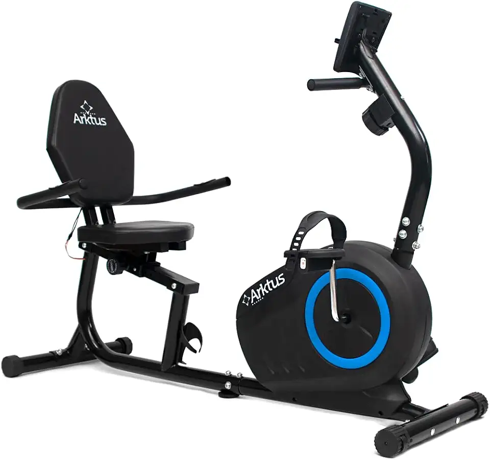 Bicicleta Ergométrica Horizontal Arktus c/Painel Carga Magnética 8 Níveis