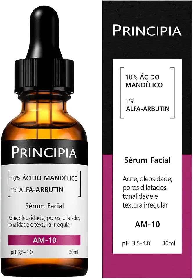 PRINCIPIA, Sérum 10% Ácido Mandélico + Alfa-arbutin Principia Skincare AM-10 com 30ml