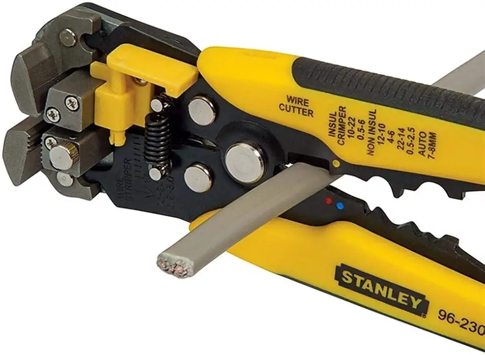 STANLEY Alicate Universal de Precisão, Desencapador e Crimpador de Fios de 8 Pol, 203mm
