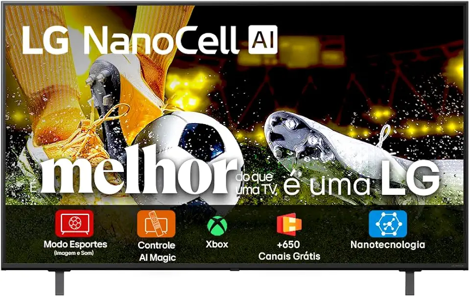 Smart TV 4K 50" LG NanoCell 50NANOA Processador α7 AI Ger8 4K Super Upscaling Google Cast Alexa Integrado Controle AI Smart Magic WebOS 25