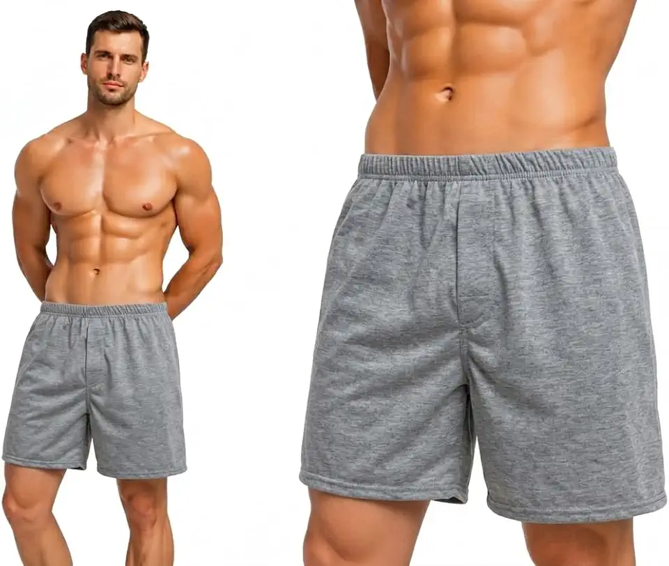 Cueca Samba Canção Pijama de Dormir Masculino Algodão Cores Lisas Confortável Short