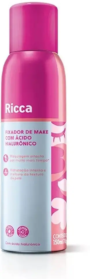 FIXADOR DE MAKE COM ÁCIDO HIALURÔNICO 150ML RICCA