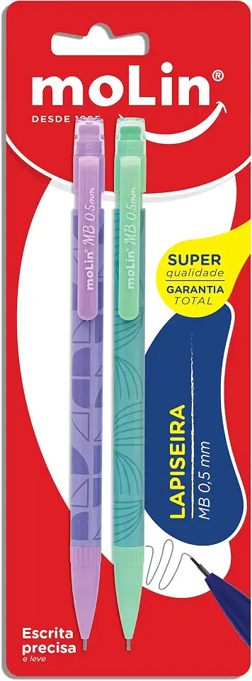 Lapiseira Molin MB 0,5mm - Blister c/ 2 unidades
