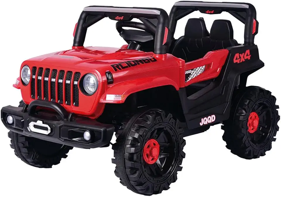 Zippy Toys, Carro Elétrico Jipe Off Road 12V com Controle Remoto - Vermelho