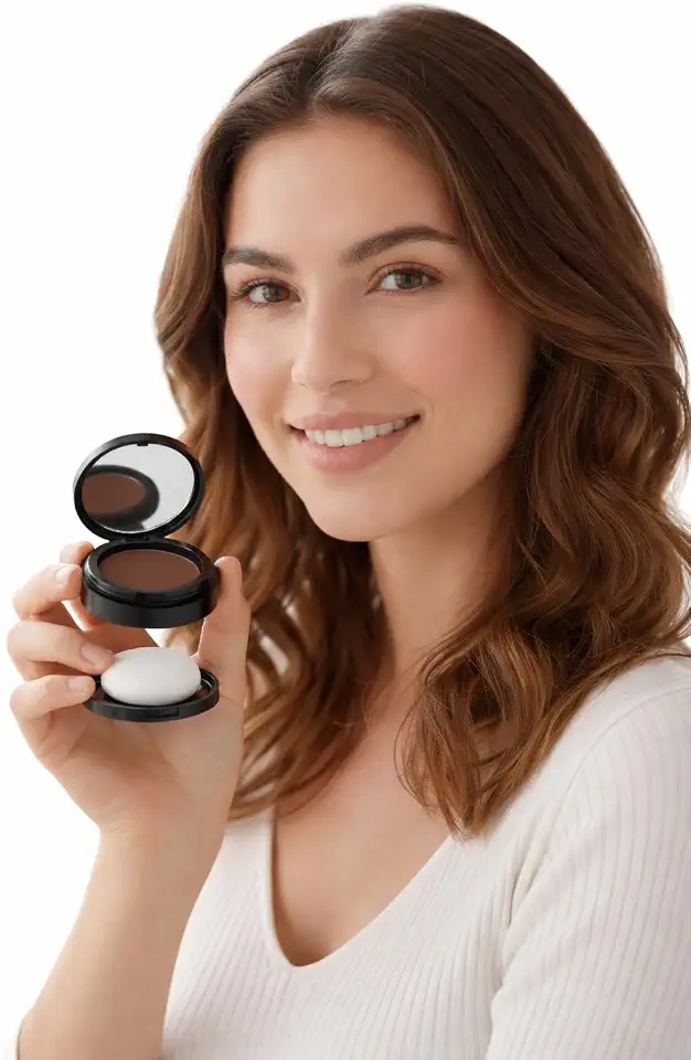 Pó Capilar Para Cabelo — Cobre Falhas, Dá Volume Imediato, Efeito Natural & Resistente à Água! Cor Castanho Escuro!"
