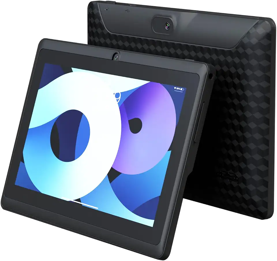 Tablet de 7 polegadas, tablet PC, 4 GB de RAM, 32 GB, armazenamento ROM, suporta expansão de 1 TB, processador quad-core de 2 MP + câmera dupla de 5 MP, bateria de 3000 mAh, WiFi, Bluetooth, LED IPS