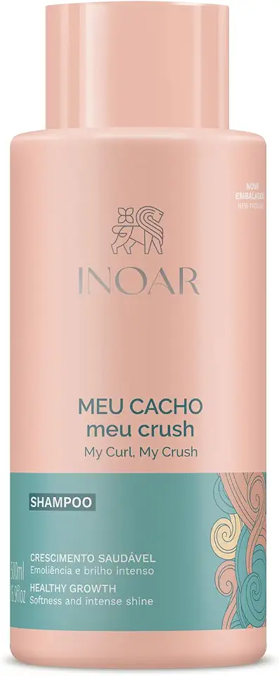 Inoar, Meu Cacho Meu Crush, Shampoo, Limpeza Suave, Hidratação e Definição para Todos os Tipos de Cachos - 500g