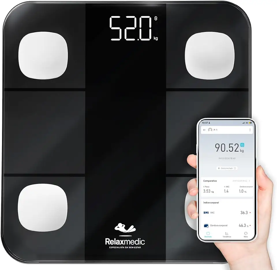 Balança Digital De Bioimpedância Smart Neo Relaxmedic