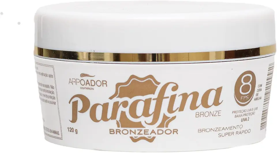 Parafina Bronze Bronzeador Solar Arpoador Fps 8 Bege 120 G