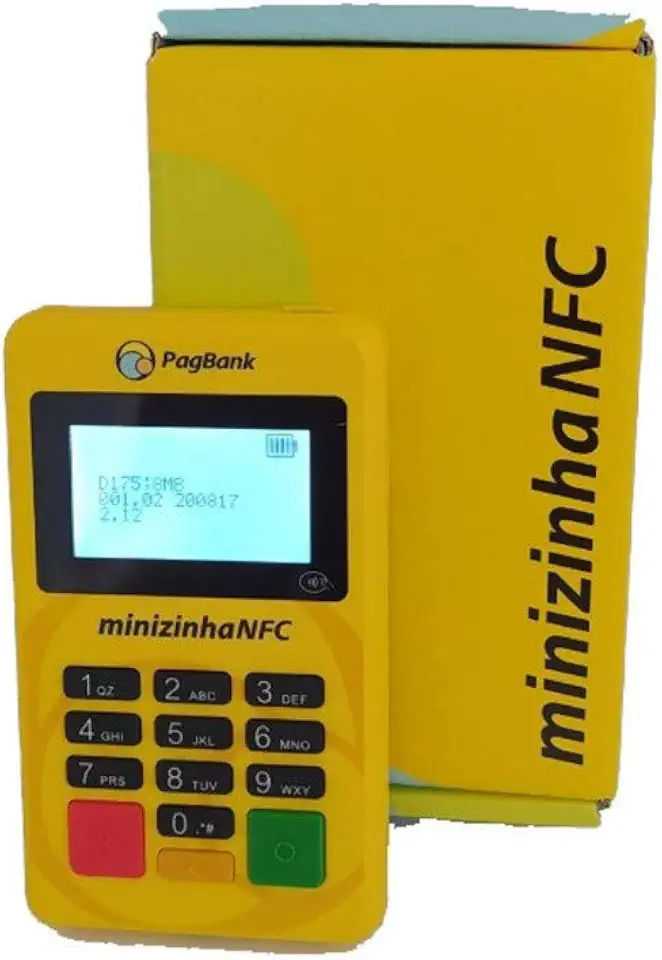 PAX Maquina Leitor De Cartão Bluetooth Minizinha Via Bluetooth