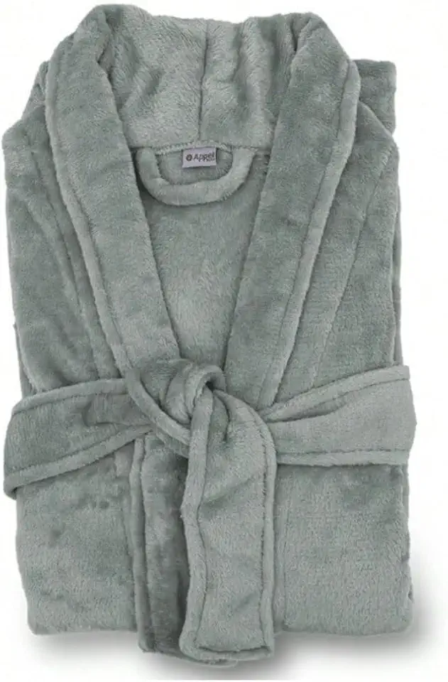 Roupão Flannel Charme Gola Xale Toque Aveludado Quentinho Macio Confortável Para Inverno Grande Conforto Térmico Qualidade Uso Adulto Banho e Relaxamento Premium
