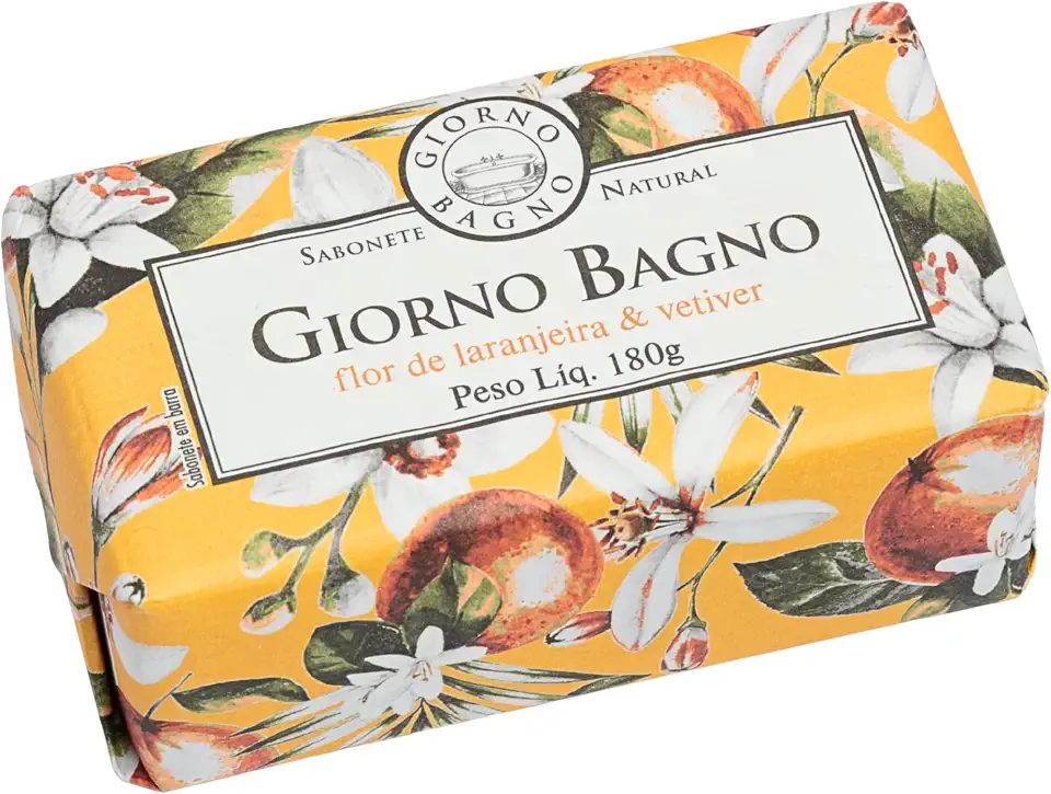 Giorno Bagno Sabonete Em Barra Para Mãos E Corpo Aroma Flor De Laranjeira & Vetiver 180G