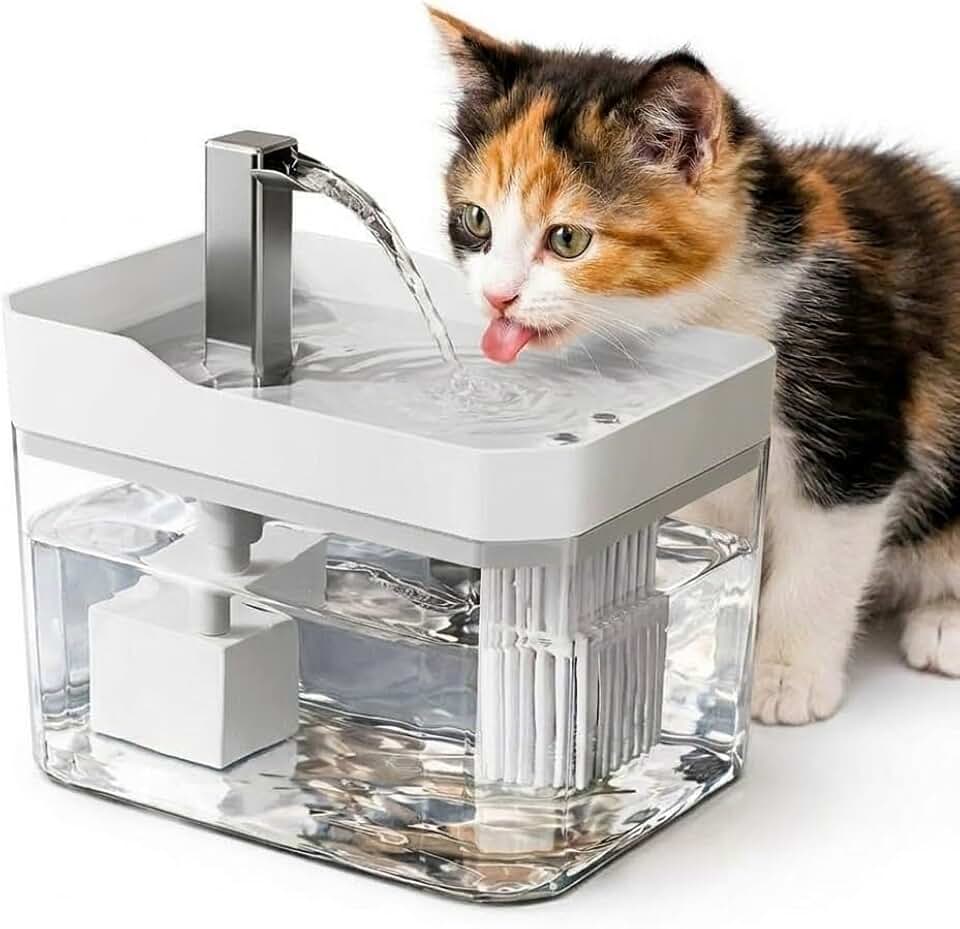 Bebedouro Automatico Pet Fonte para Cães e Gatos Silenciosa Bivolt 1,5L (Branco)