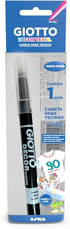 GIOTTO Decor Textile Caneta Para Tecido Preto Flowpack
