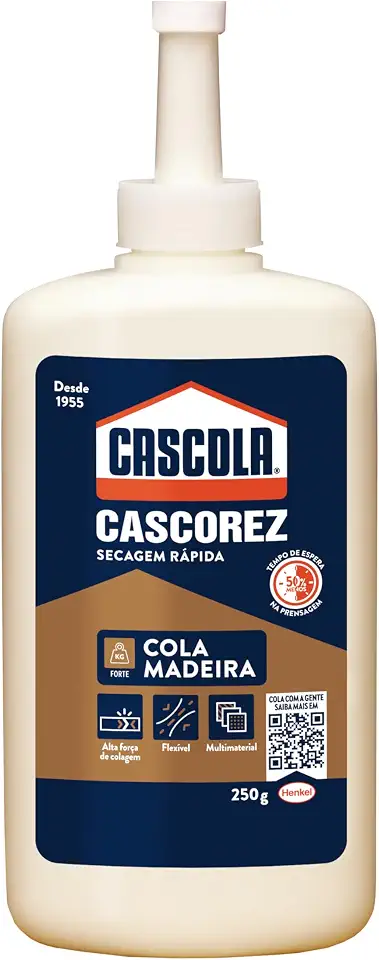 Cola Cascorez para Madeira, Branco, 250 g, Cascola