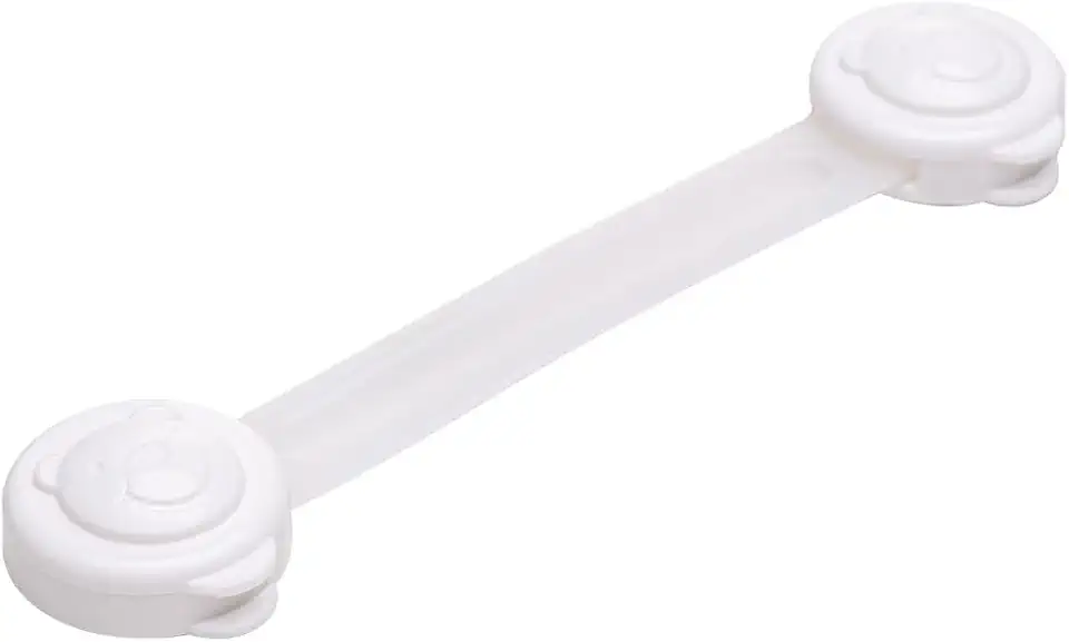 LYOR - Conjunto 4 Travas de Segurança 13,5cm x 3,5cm x 1,5cm Branco Plástico