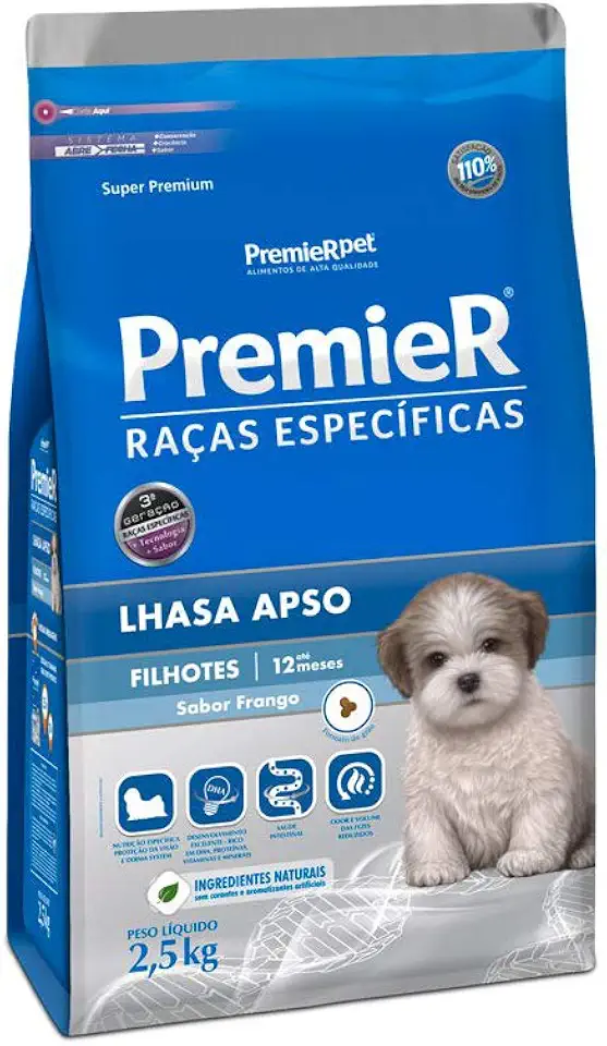 Ração Premier Lhasa Apso Filhote Raças Específicas para Cães 2,5 kg