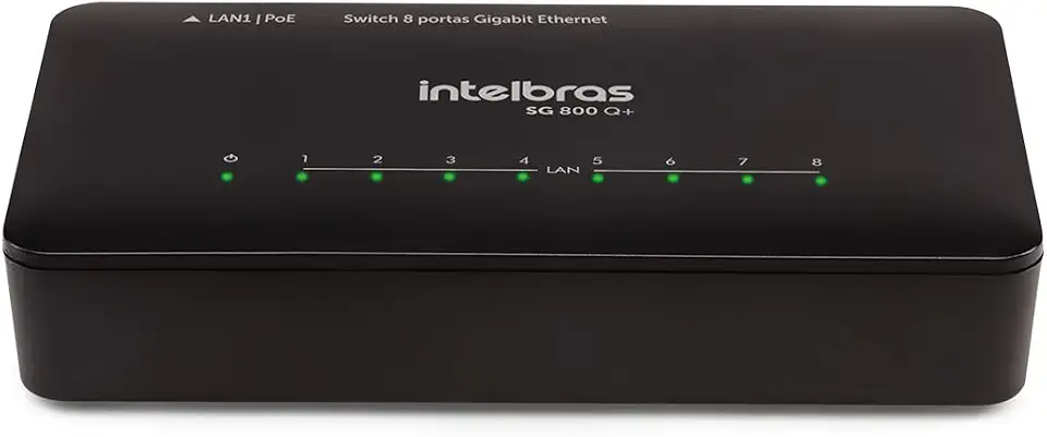 Switch 8 portas gigabit ethernet 10/100/1000mbps Sg 800 Q+ - Intelbras