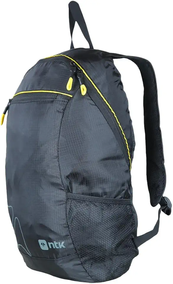 NTK, Mochila Dobrável Pocky em Poliéster 420D, Preto