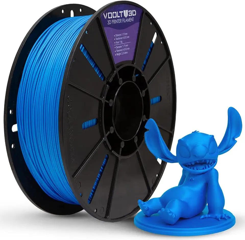 Filamento PLA Velvet High Speed 1Kg 1,75mm Efeito Aveludado Impressora 3D FDM Voolt3D (Azul Velvet)