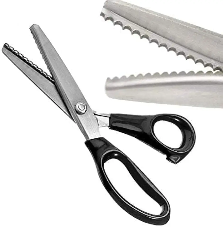 Tesoura De Picotar Com Borda Serrilhada E Recortada, Multifuncional Aço Inoxidável, Alfaiate, Corte Profissional Em Zigue-Zague Para Costura, Artesanato, Papel, Roupas, Tecido Casa 7 Mm