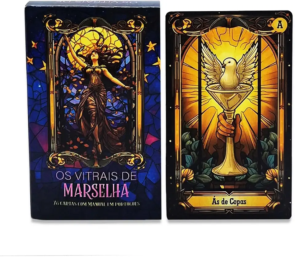 Flash, Tarô Os Vitrais de Marselha 78 Cartas com Manual