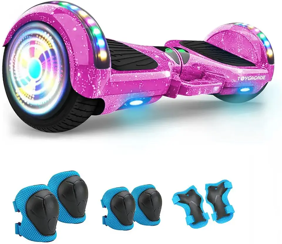 Hoverboard Elétrico FINYQBET, Roda 6.5", Bateria 4400mAh, 15km/h, 120kg Máx, Bluetooth, LED, Roxo Estelar