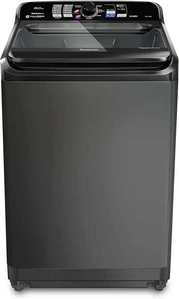 Panasonic Máquina de Lavar 15kg Titânio 127v NA-F150B1T