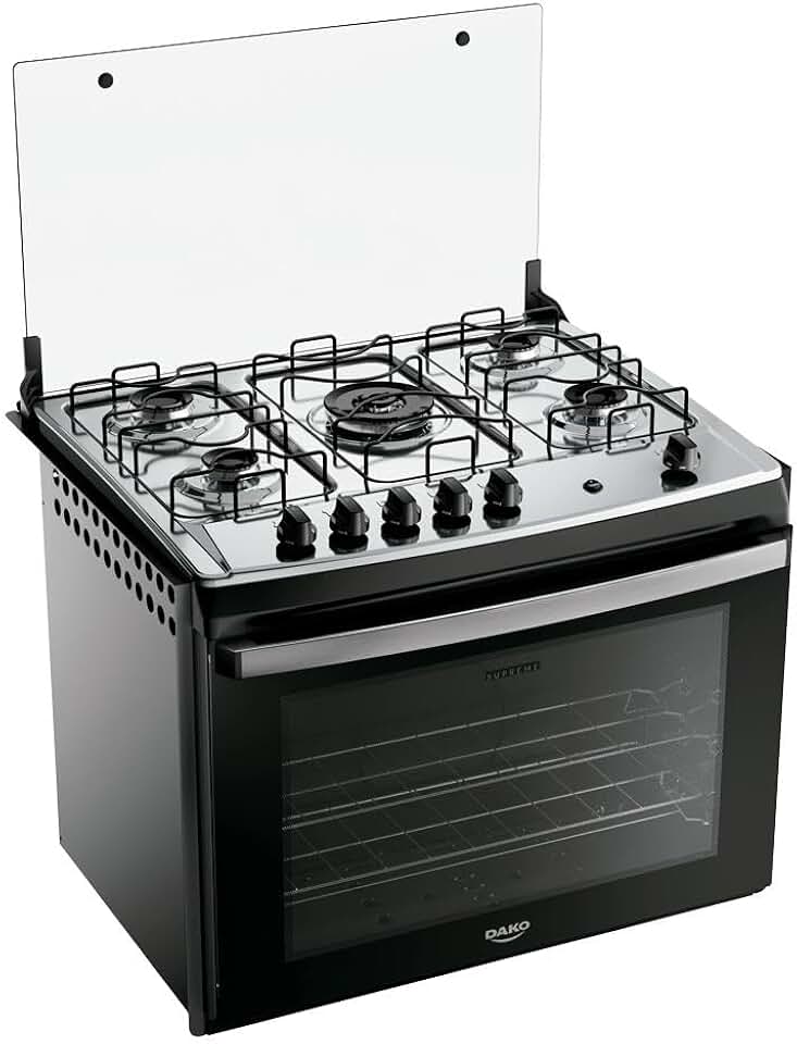 Fogão 5 Bocas Embutir Dako Supreme Mesa de Inox Bivolt