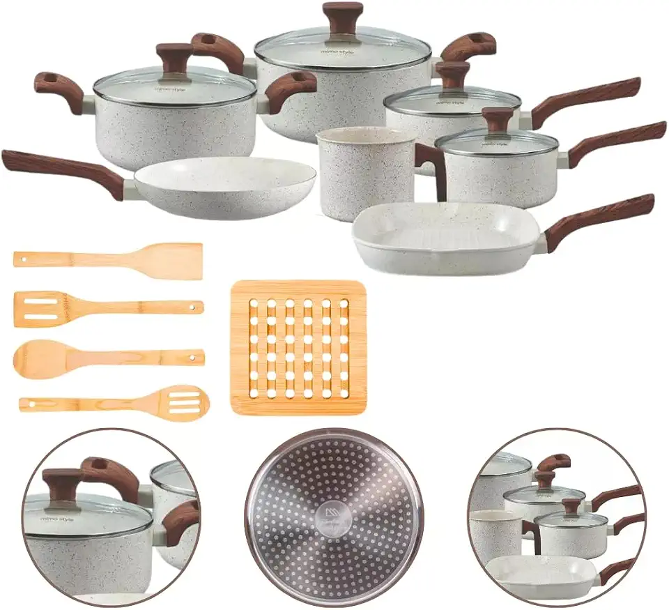 Jogo De Panelas Indução Style Cook 12 Peças Marmól Mimo