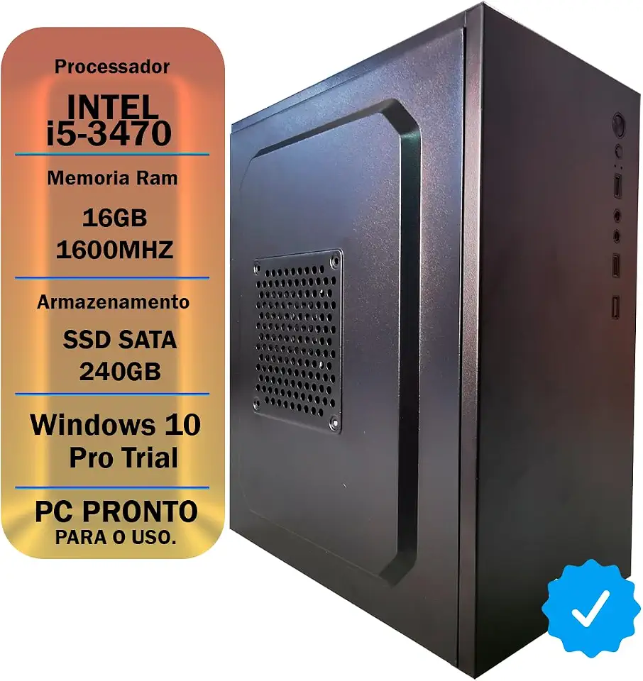 Pc Home Office Core I5 3470, 16 Gb Ddr3, Ssd 240 Gb, Fonte Bivolt