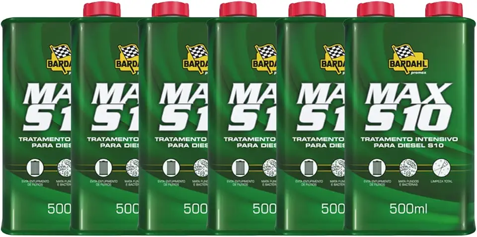 Kit 6 Aditivo Combustível Max S10 Diesel Bardahl 500ml 6 Un