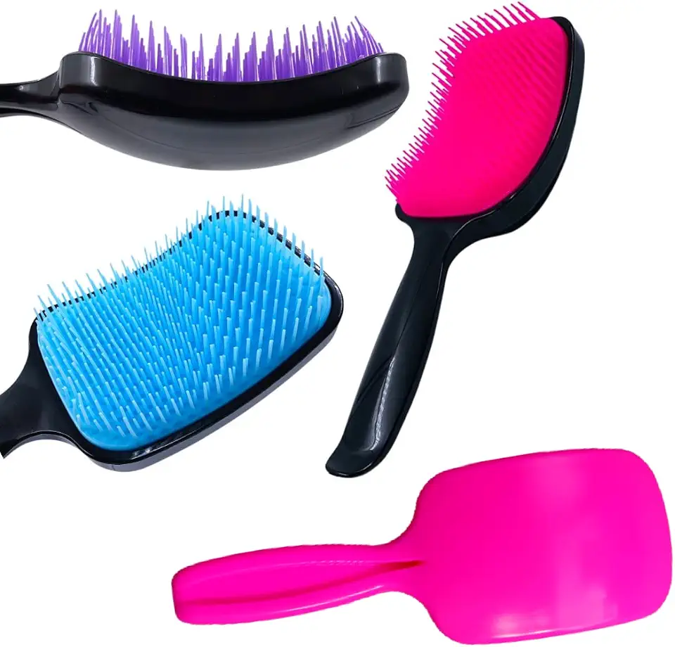 Escova Desembaraçadora Flex Hair E-fcs Cosméticos - Raquete Que Não Quebra Fios, Cores Sortidas