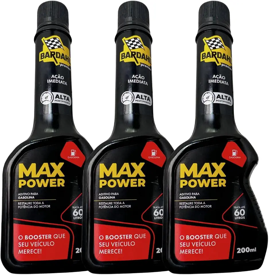 BARDAHL 3 Aditivos Combustível Gasolina Bardahl Max Power 200ml