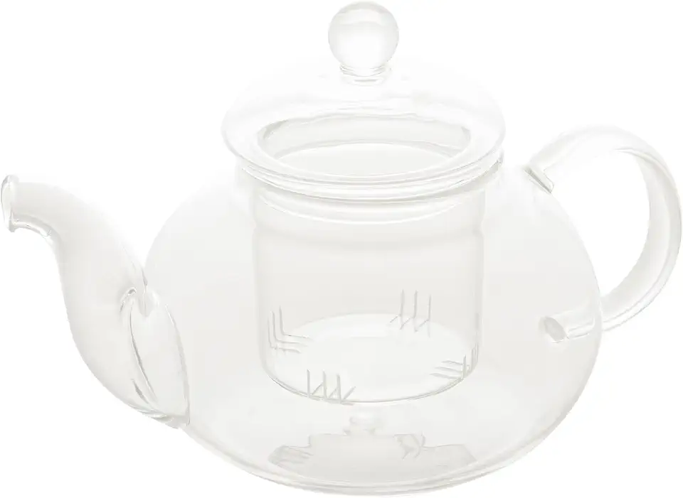 LYOR - Chaleira de Vidro Borossilicato Resistente ao Calor 860ml