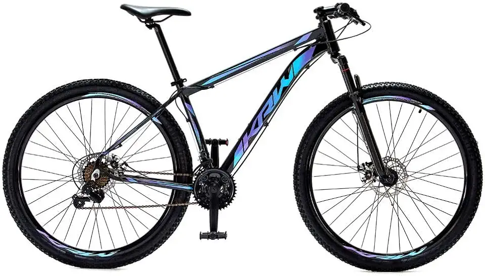 Bicicleta Aro 29 Krw Alumínio Câmbios Shimano 24 Velocidades Freio a Disco Suspensão Mountain Bike S4