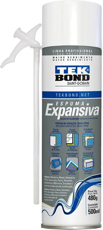 Espuma Expansiva de PU Tekbond uso profissional 480g/500ml