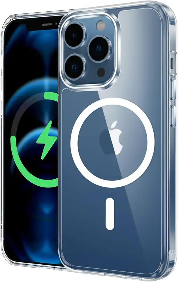 Capa Mag-Safe para [iPhone 12/12 Pro] Capinha Magnetica Premium com [Proteção de Câmera] Clear Case [Anti-Amarelamento], Compatível com MagSafe, Transparente e Resistente a Riscos e Anti Impacto