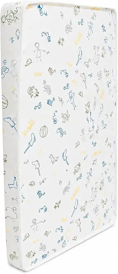 Colchão Berço Infantil D18 100x70x7cm Antialérgico com Capa 100% Algodão