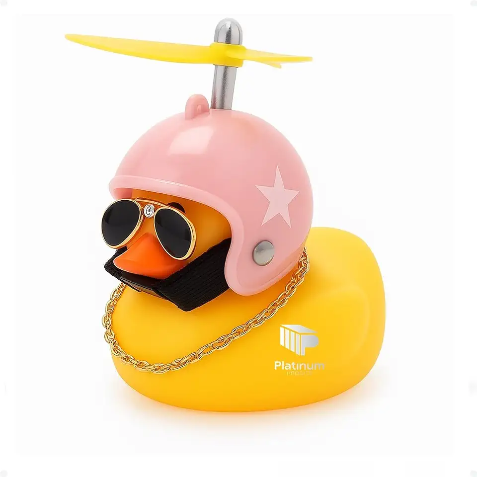 Buzina Patinho com LED e Hélice para Bicicleta e Moto, Buzina Infantil Divertida com Som Engraçado, Enfeite de Guidão para Bike MTB, Acessório de Ciclismo Criativo e Durável para Crianças