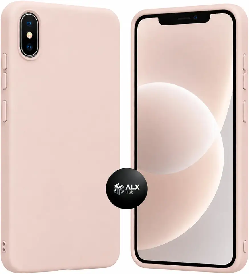 Capa Capinha iPhoneX XS X 10 Case Silicone Líquido Premium Microfibra Interna Anti Impacto Proteção de Câmera (Rosa Areia)