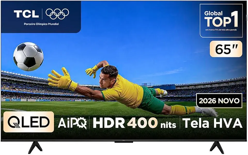 Smart TV TCL 65 Polegadas QLED 4K P7L WiFi Bluetooth Google TV HDR10+ 120 Hz VRR AIPQ 65P7L