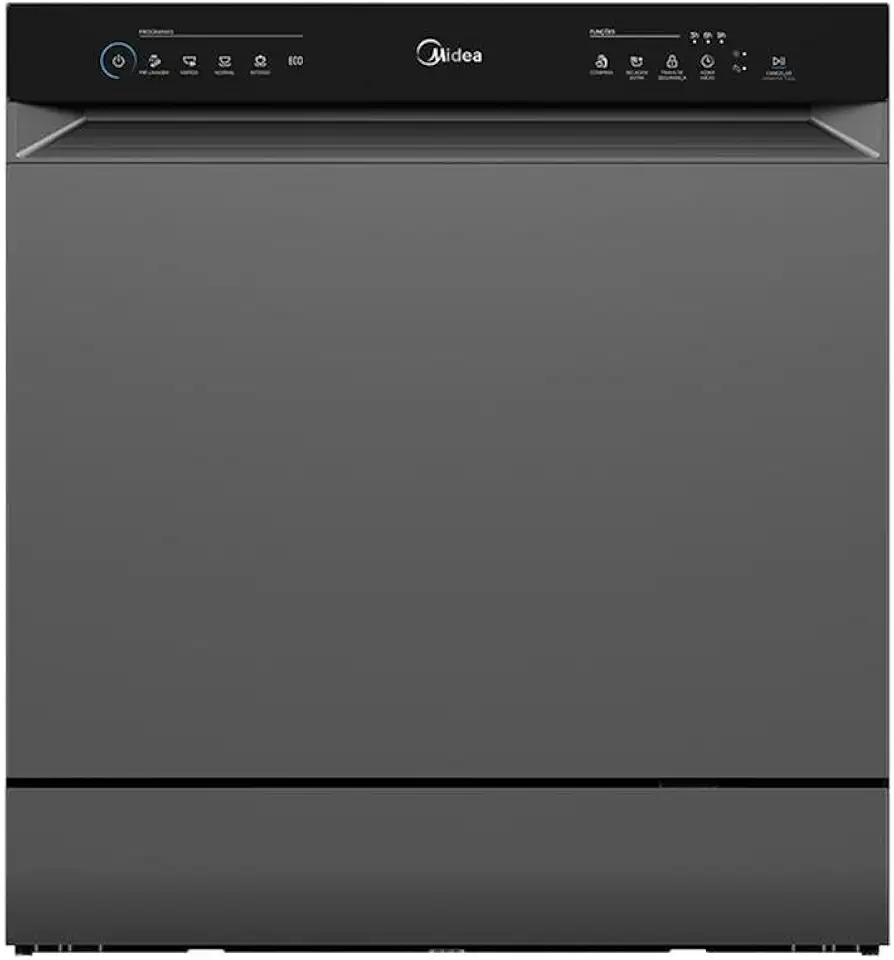 Lava Louças 8 Serviços Cinza Touch Plus Midea 127V