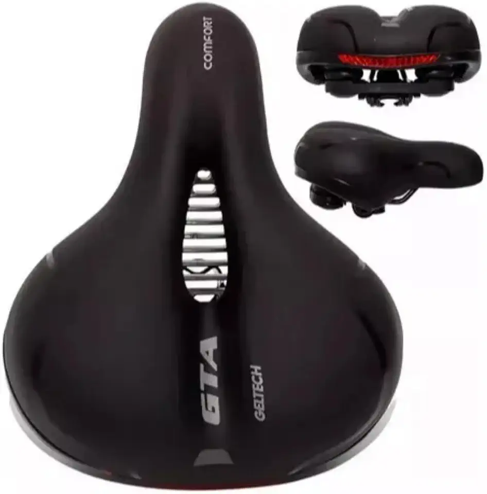 Selim Comfort Gel Tech com Elastômeros e Refletor