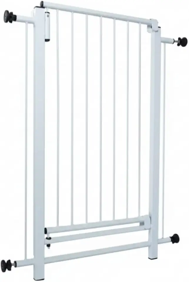Grade de Proteção para Bebês e Pets com Trava de Mola Reforçado - Portão de Segurança para Escada e Portas (sem furos) - Pintura epóxi Premium (80CM - GRADE E EXT.10)