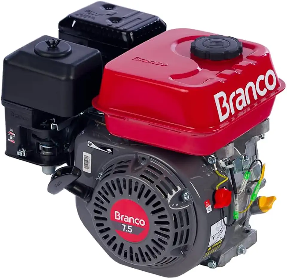 Motor Gasolina 7,5cv Eixo H Partida Manual com Alerta B4t-7.5h Branco