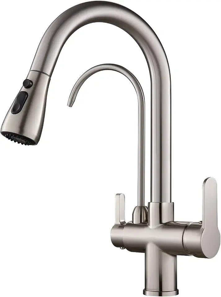 YESOP Torneira De Bancada Cozinha P/filtro Extensível Monocomando Cozinha Pia Escovado