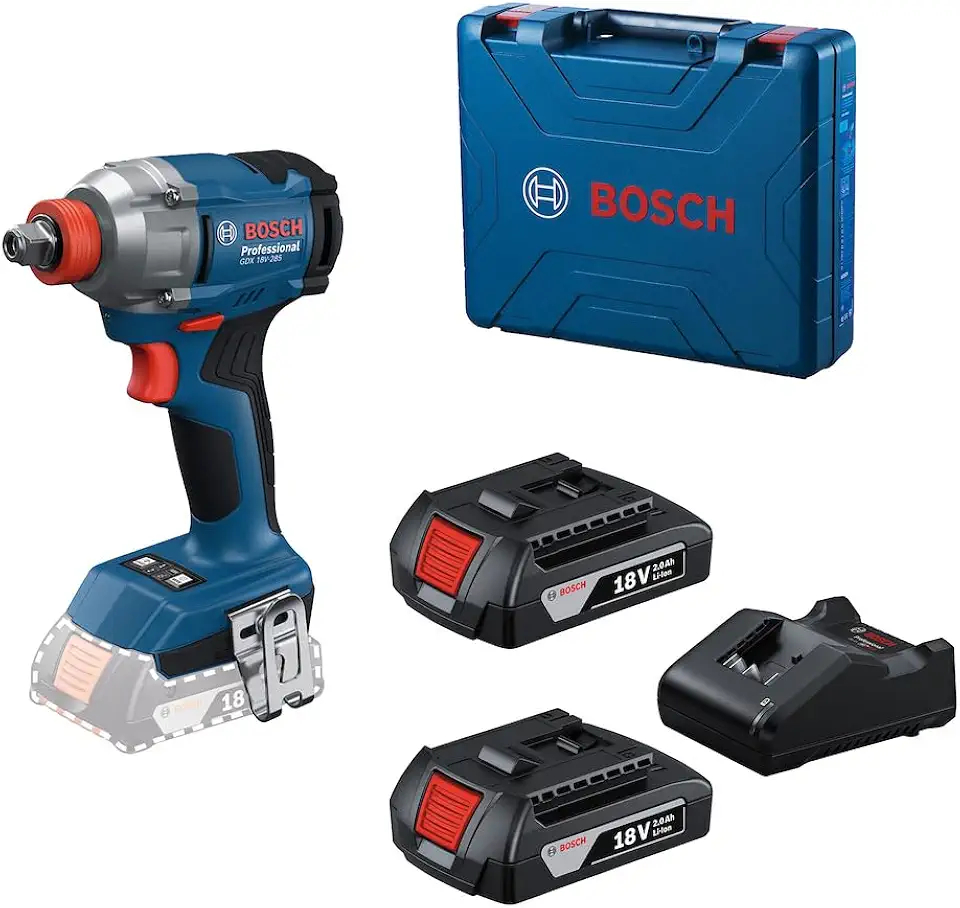 Bosch Parafusadeira/Chave Impacto GDX 18V-285 285Nm 2800rpm 2 baterias e Maleta